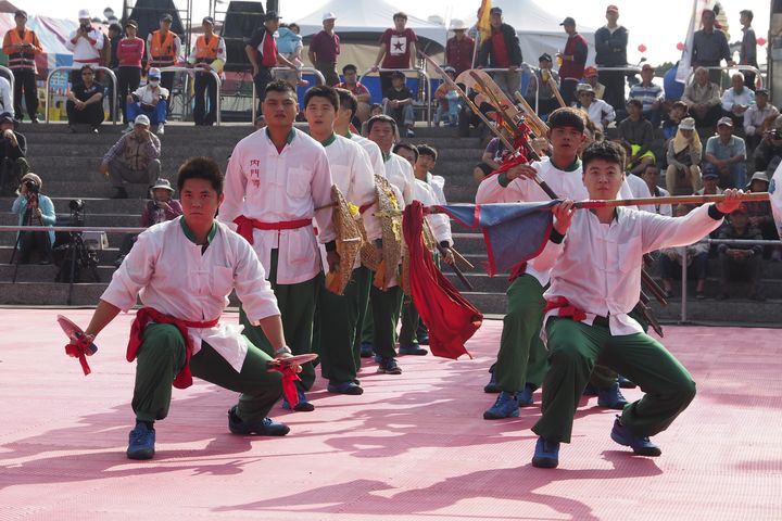 ▲內門最特別的平埔三陣之一橫山宋江陣也將在「陣頭拜觀音」中演出。　圖：高雄市政府觀光局／提供