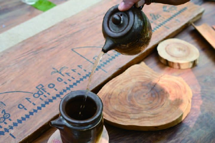 ▲拿普原生山茶茶席擺飾。　圖：茂林國家風景區管理處／提供
