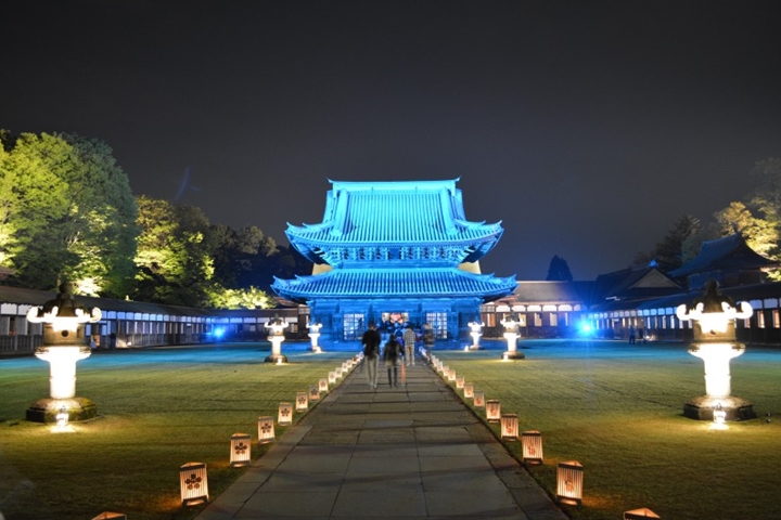 ▲國寶瑞龍寺「春季夜間點燈與門前市」。　圖：富山縣首都圈本部／來源