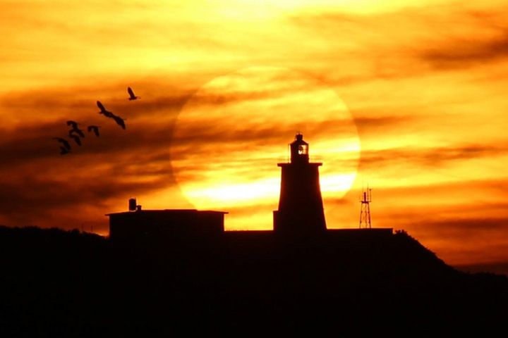 歡迎大家帶著相機來現場卡位，欣賞極北燈塔懸日美景。　圖：交通部航港局／提供