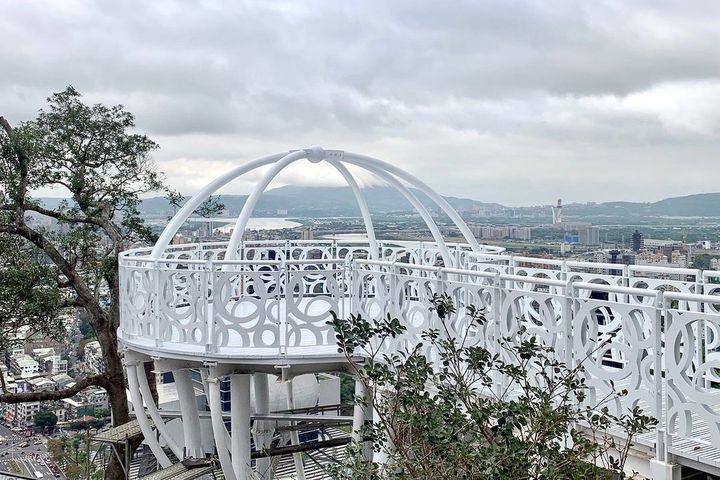 劍潭山上圓山風景區的北眼平台可眺望北市風景。　圖：大地工程處／提供