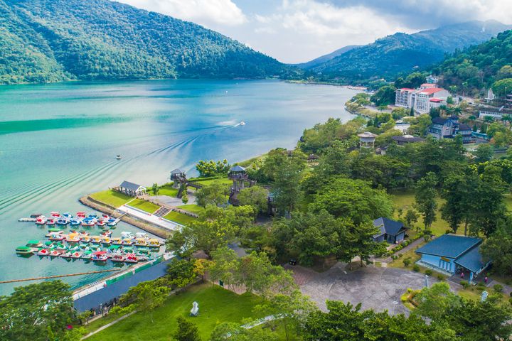 鳥瞰鯉魚潭。　圖：花東縱谷國家風景區管理處／提供