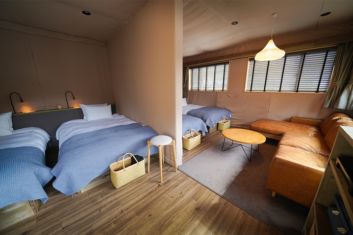 ▲「THE YUGAWARA」的臥室規劃為4張單人床，讓每位住客都有放鬆休憩空間。　圖：Booking Resort／來源