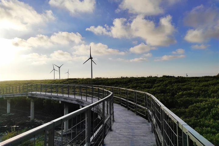 芳苑溼地紅樹林海空步道。　圖：彰化縣政府城市暨觀光發展處／提供