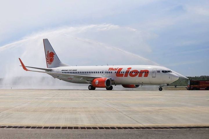 7月份將迎來「花蓮－泰國曼谷」直航對飛（泰國獅子航空 Thai Lion Air－波音B737-800資料照）。　圖：花蓮縣政府觀光處／提供