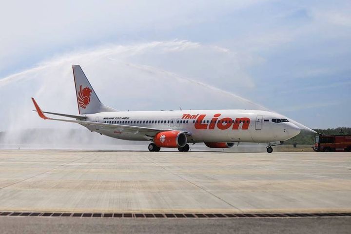 7月份將迎來「花蓮－泰國曼谷」直航對飛（泰國獅子航空 Thai Lion Air－波音B737-800資料照）。　圖：花蓮縣政府觀光處／提供