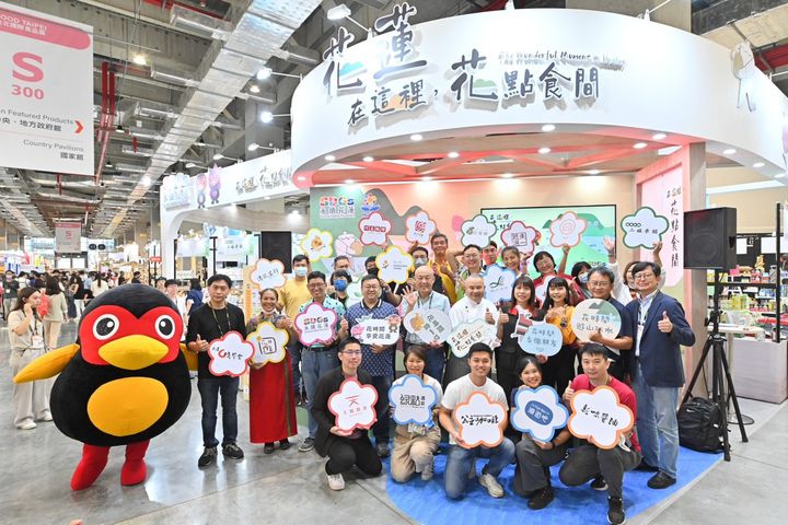 2023台北國際食品展花蓮館，有多個當地美食、餐飲品牌參與。　圖：花蓮縣政府／提供