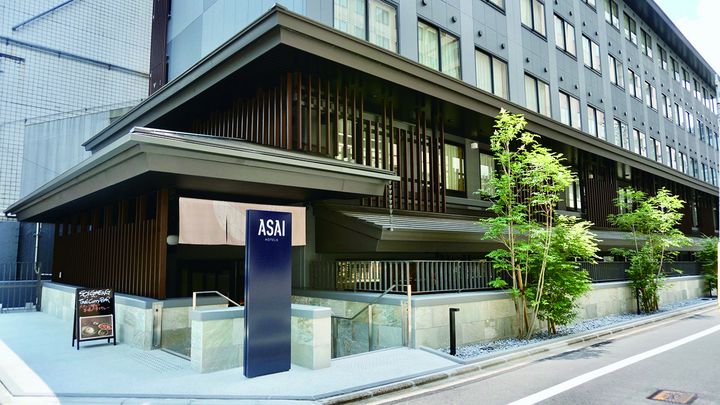 ▲ASAI 京都四条旅店外觀，充滿濃濃的京都風味。　記者-張偉浩／攝