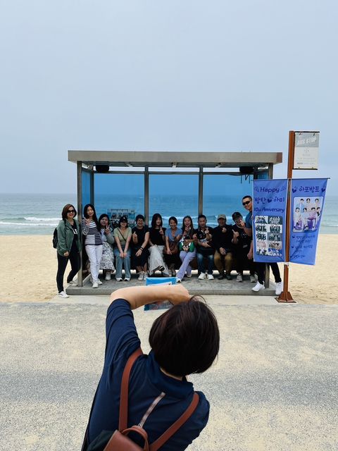 ▲注文津海水浴場是BTS防彈少年團的阿米們必去的朝聖之地。　記者-王政介／攝