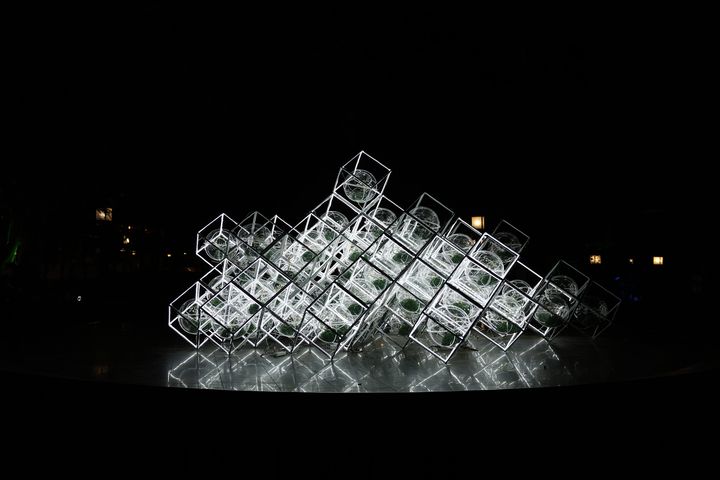 北投公園的磚巒，以現代感的幾何排列來演繹山巒曲線。　圖：臺北市商業處／提供