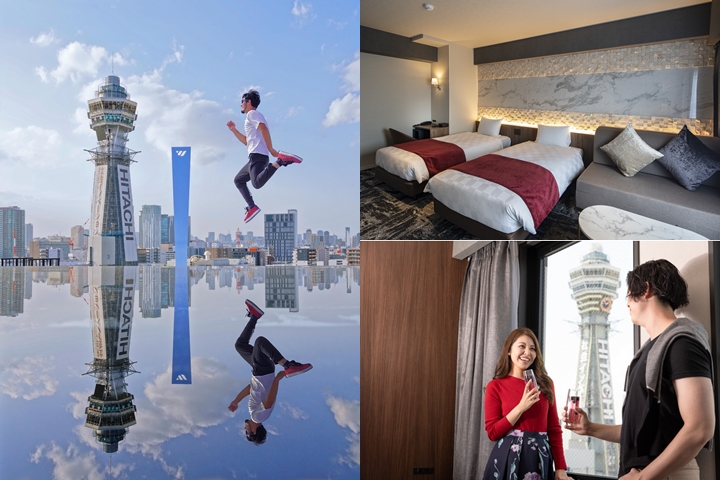 想要捕捉大阪最美天空之鏡，別錯過安排到「Willows Hotel 大阪新今宮」住1晚。　圖：Nihon Unist Inc.／來源