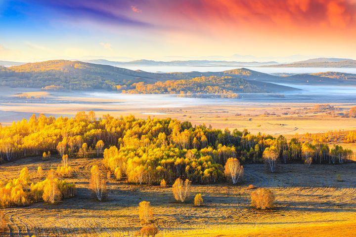 ▲烏蘭布統草原美麗秋景。　圖：shutterstock／來源