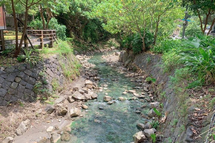 北投石誕生地點－北投溪。　圖：臺北市政府工務局／提供