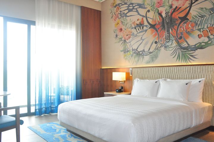 ▲Hard Rock Hotel 全飯店共有536間房。　記者-陳妍潔／攝