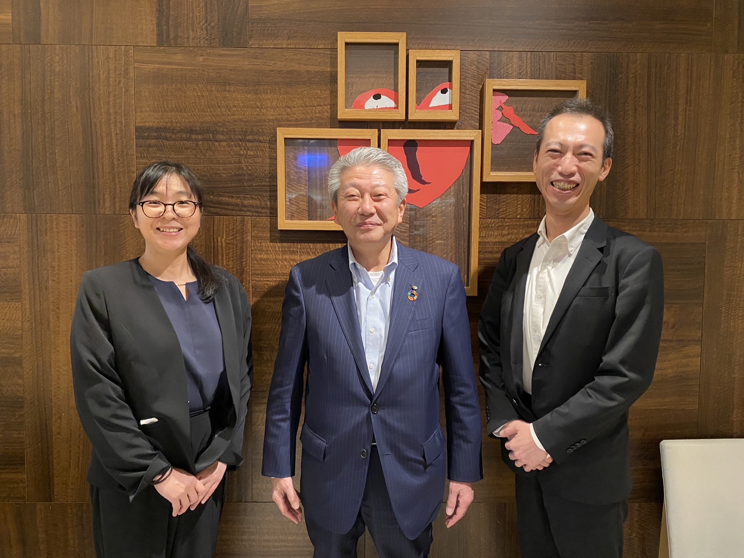 ▲珠洲市長泉谷滿壽裕(中)訪台預告下一屆奧能登國際藝術祭將於2026展開。　圖：黃千珮／拍攝