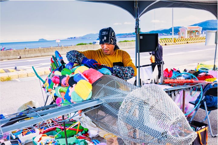 ▲來自日本、曾參加「瀨戶內國際藝術」的柴田英昭為台灣量身打造的〈台湾の飛魚〉。　圖：北觀處／提供