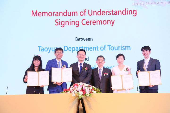 ▲桃園市政府觀光旅遊局與泰國3大旅行社簽訂 MOU 觀光合作備忘錄。　圖：桃園市政府觀光旅遊局／提供