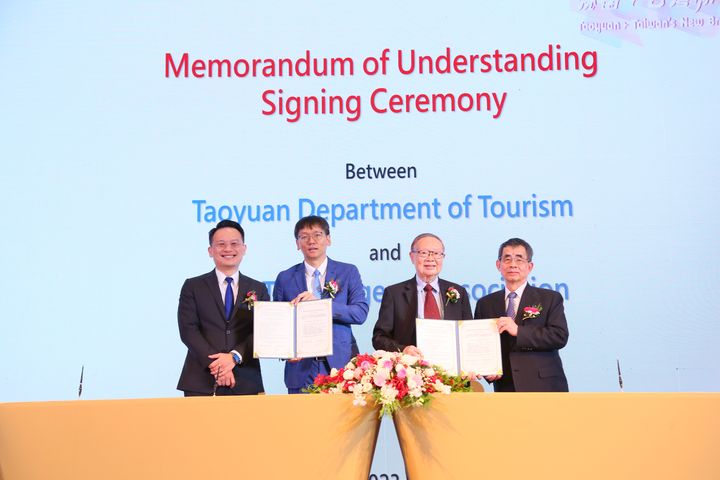 ▲桃園市政府觀光旅遊局與泰國出境旅遊協會（TTAA）簽訂MOU觀光合作備忘錄。　圖：桃園市政府觀光旅遊局／提供