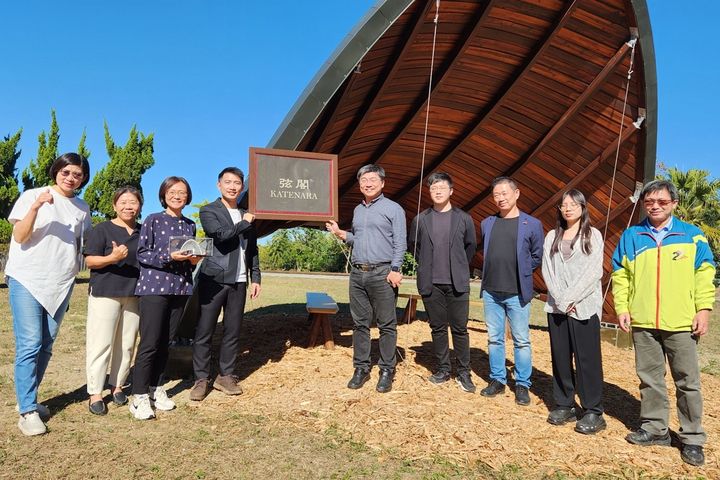「弦閣」木構亭已落成開幕開放使用。　圖：林業保育署台中分署／提供 