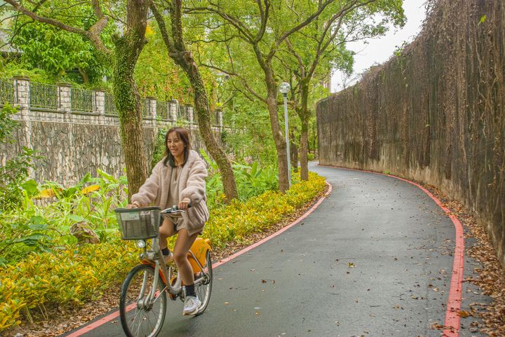 ▲防汛道路搖身成為充滿綠意及休憩功能的通行綠廊。　圖：新北市政府水利局／提供