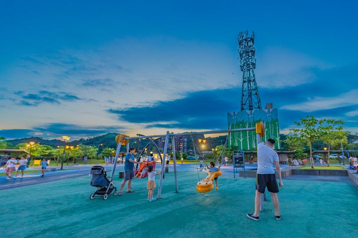 ▲汐止最大型也是全國唯一以八大行星為主題的星際遊戲場。　圖：新北市政府水利局／提供