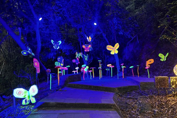 ▲新豐國小與泰山國小學童一起共創的「奇妙花園」。　圖：屏東縣政府文化處／提供