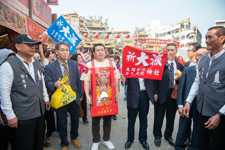 大間町天妃媽祖相隔多年首度返回北港朝天宮，受到熱烈歡迎。　圖：北港朝天宮／提供