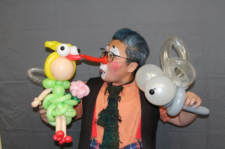▲孩森放電趴的摺氣球活動。　圖：屏東縣政府文化處／提供