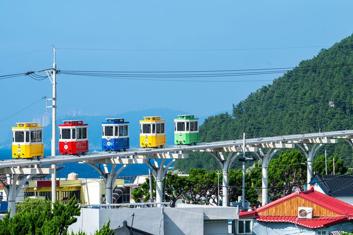 ▲到訪釜山海雲台，別錯過搭乘可愛的膠囊列車。　圖：shutterstock／提供