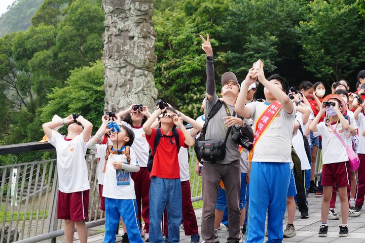 賞鷹導覽活動。　圖：北海岸及觀音山國家風景區管理處／提供 