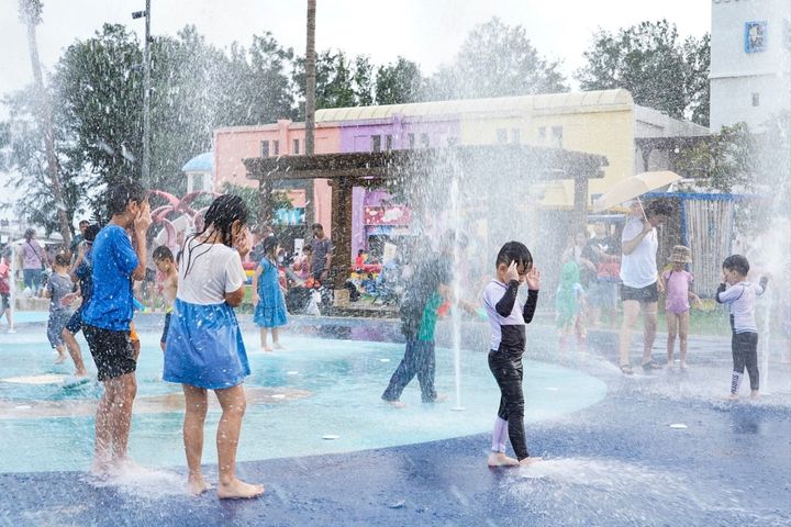 「東石海之夏」是小孩放電的好去處。　圖：嘉義縣文化觀光局／提供