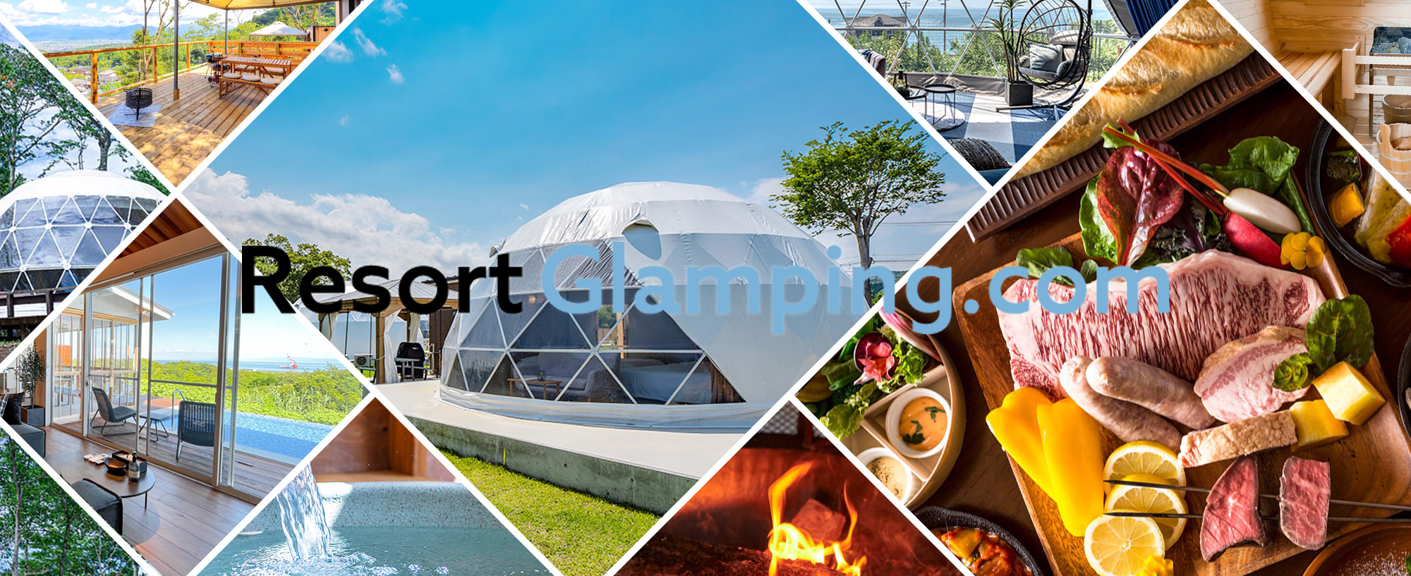 ▲「resort-glamping」網站提供日本各地豪華露營預約介紹。　圖：resort-glamping／提供