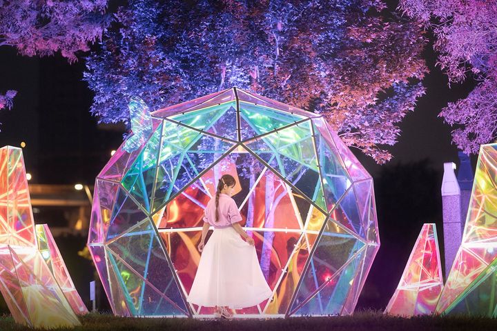 ▲春日藝遊展之「幻彩之花」。　圖：新北市政府高灘地工程管理處／提供