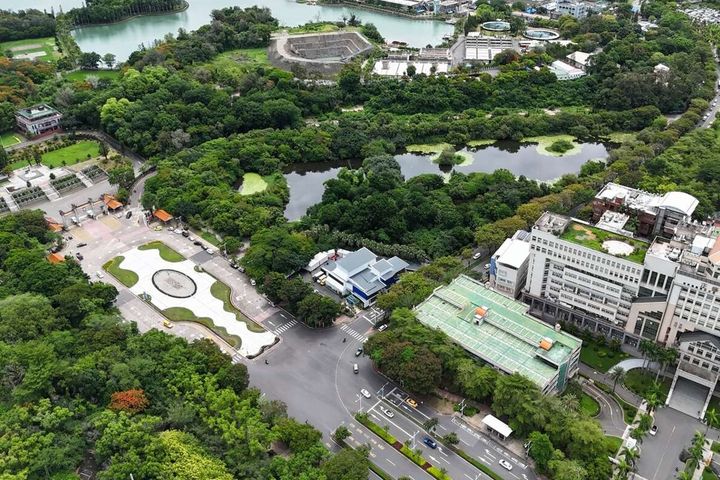 澄清湖入口廣場環境改善空拍照。　圖：高雄市政府觀光局／提供