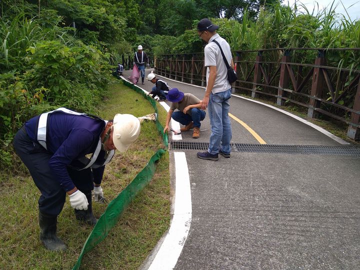 ▲高灘處與荒野保護協會攜手合作設置護蟹廊道。　圖：新北市政府水利局／提供