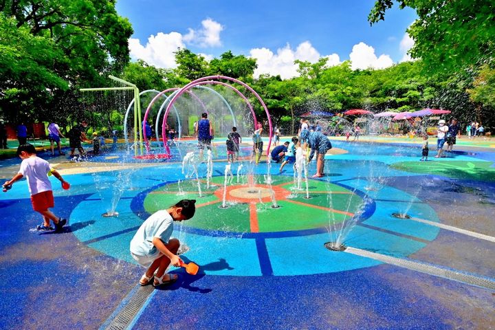 中科公園戲水區開放了。　圖：台中市政府觀光旅遊局／提供