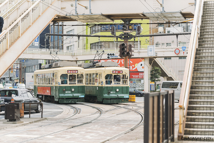 路面電車不僅是長崎市的交通工具，也是觀光魅力之一。　圖：長崎市／提供