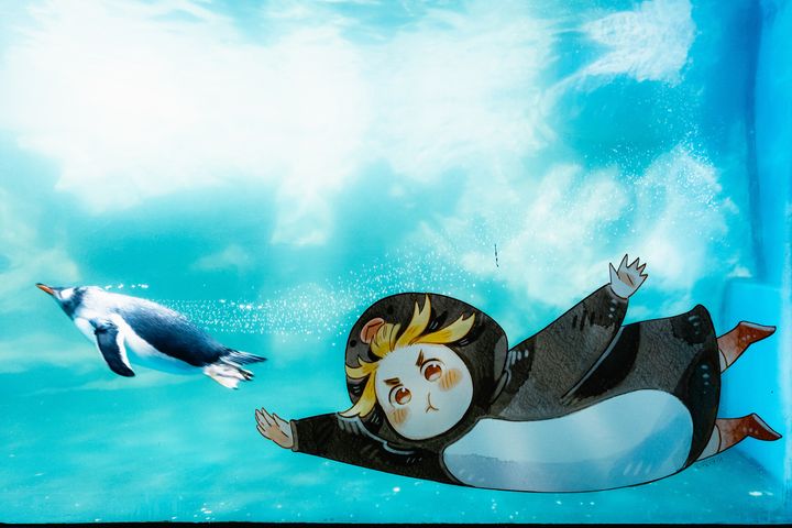 ▲海生館變身大型實境漫畫場景。　圖：國立海洋生物博物館／提供