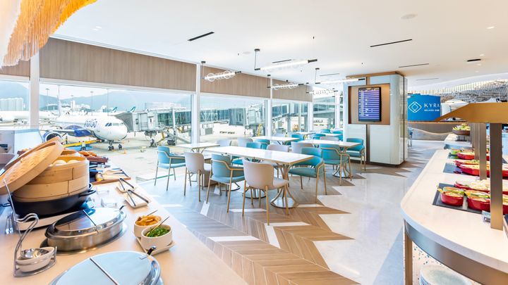 ▲Kyra Lounge 以優質餐飲為特色，提供各式港點。　圖：airportdimensions.com/來源