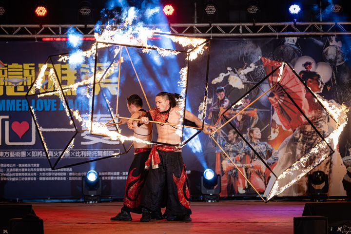 ▲即將成真火舞團的表演。　圖：礁溪鄉公所／提供