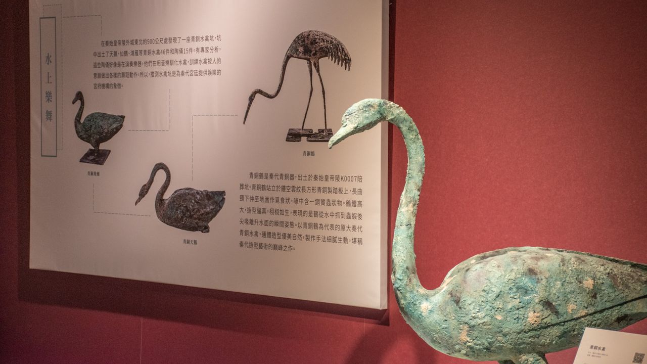 ▲展出文物-青銅水禽坑。　圖：中華翰維文化推廣協會／提供