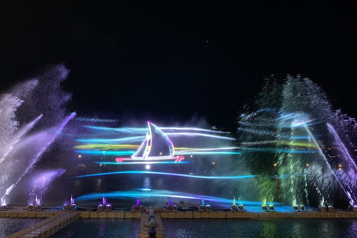 ▲浪漫的光雕水舞秀（2023年）。　圖：新北市漁業處／提供