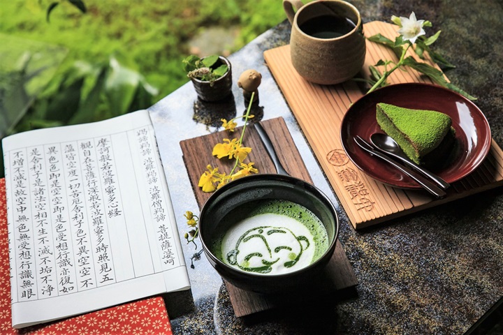 青岸寺内茶寮「喫茶去 kissa-ko」提供的茶點極為精緻可口。　圖：翰斯輕旅攝／提供