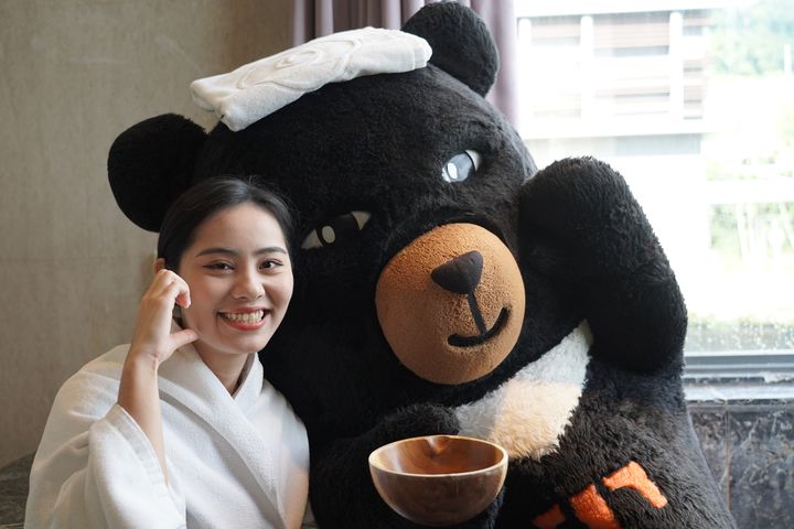 旅宿業者也推出喔熊主題房吸引遊客。　圖：參山國家風景區管理處／提供