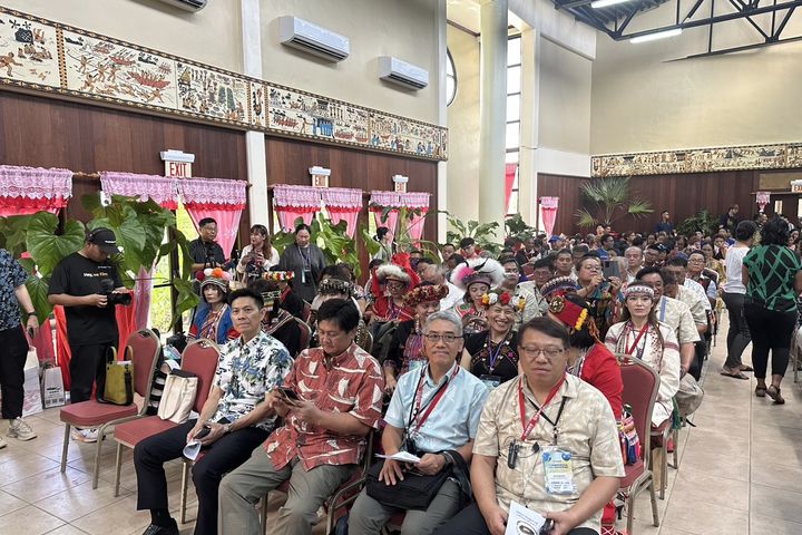 ▲台灣代表參訪團，也在大會中分享臺灣推動原住民族健康政策的成果。　圖：原住民族委員會／提供