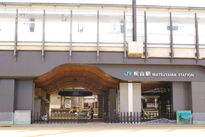 日本四國愛媛的JR松山車站已於9/29全新啟用。　圖：愛媛縣／提供