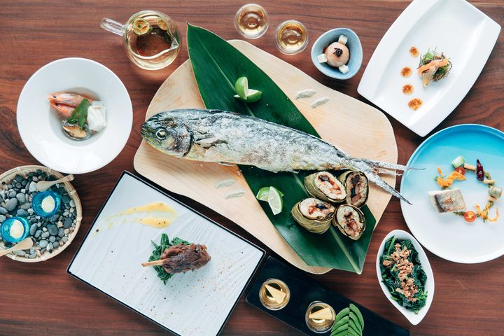 ▲緩慢石梯坪，依據地方風土設計的「山海慢食」晚餐。　圖：薰衣草森林集團／提供