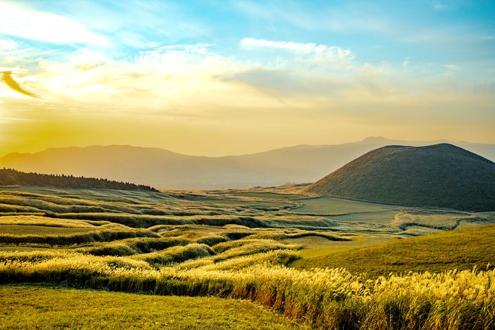 ▲熊本阿蘇火山美景。　圖：shutterstock／來源