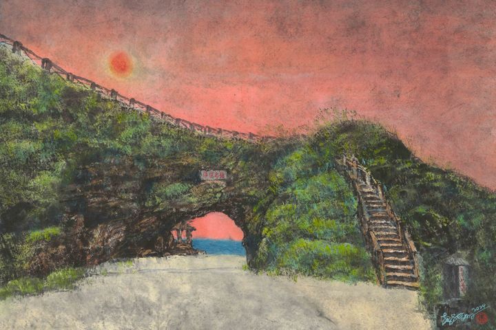 ▲李振明作品《石門洞》。　圖：北海岸及觀音山國家風景區管理處／提供