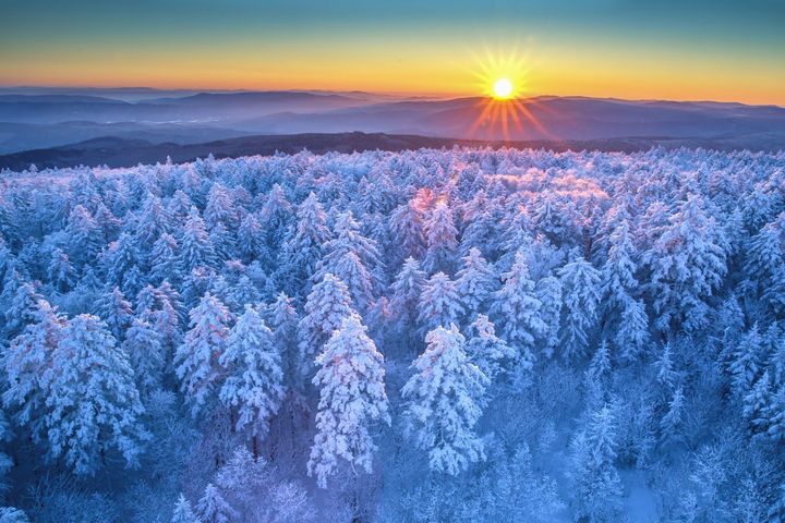 ▲伊春市大箐山雪凇奇景。　圖：伊春市文化廣電和旅遊局／提供
